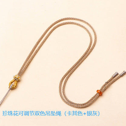 Handmade Tibetan Braided Necklace Cord for Pendants - Five Wealth Gods & DIY Styles