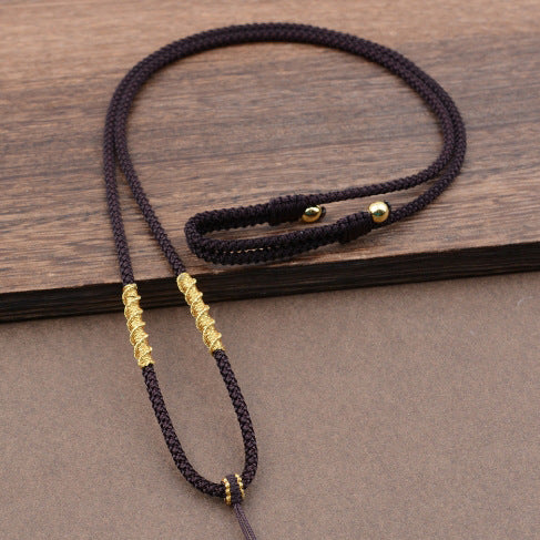 Handmade Tibetan Braided Necklace Cord for Pendants - Five Wealth Gods & DIY Styles