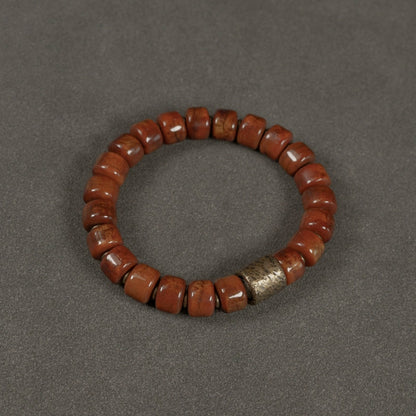 Tibetan Bone Buddha Beads Mala | Courage, Compassion, and Wisdom Bracelet