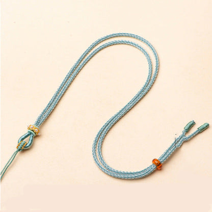 Handmade Tibetan Braided Necklace Cord for Pendants - Five Wealth Gods & DIY Styles