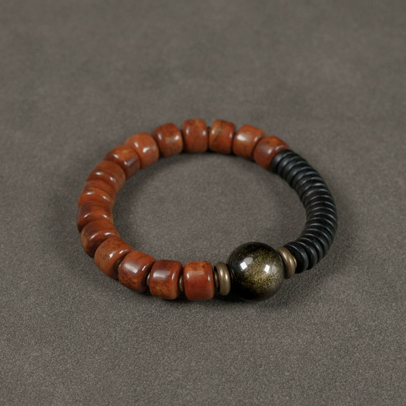 Tibetan Bone Buddha Beads Mala | Courage, Compassion, and Wisdom Bracelet