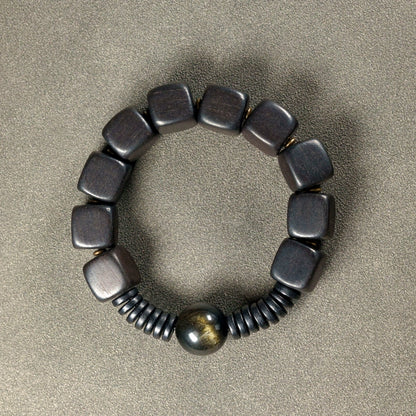 Ebony & Stone Courage Bracelet - Confidence, Healing & Strength