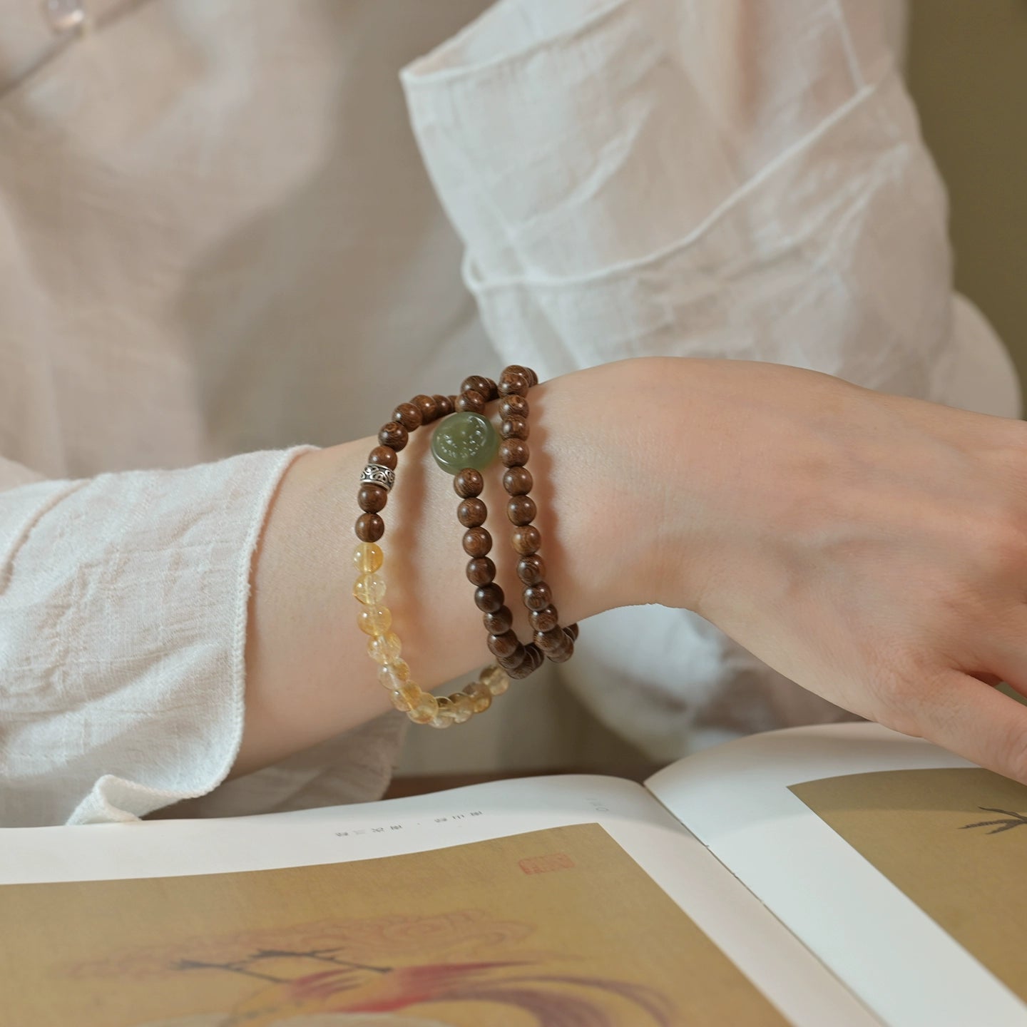 Citrine & Jade Qilin Wealth Bracelet - Abundance & Protection