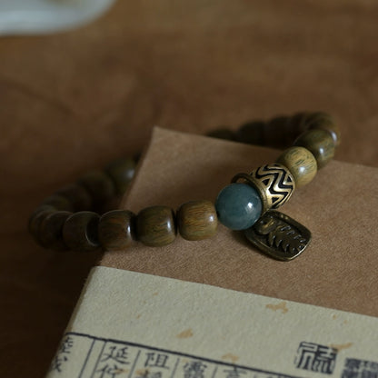 Verawood & Jade Buddhist Bracelet for Spiritual Growth & Compassion