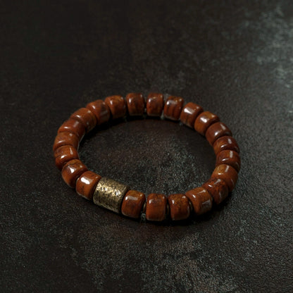 Tibetan Bone Buddha Beads Mala | Courage, Compassion, and Wisdom Bracelet