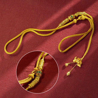 Handmade Tibetan Braided Necklace Cord for Pendants - Five Wealth Gods & DIY Styles