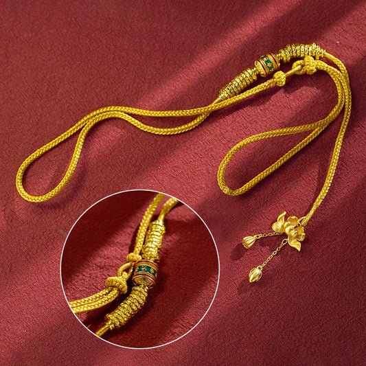 Handmade Tibetan Braided Necklace Cord for Pendants - Five Wealth Gods & DIY Styles