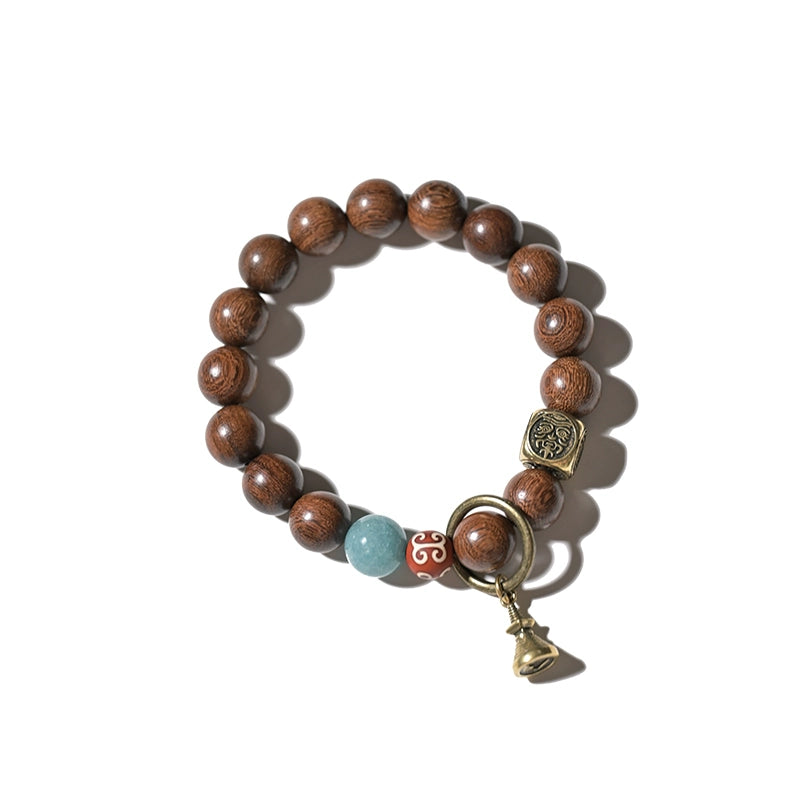 Golden Silkwood Mala Bracelet for Meditation, Healing & Spiritual Growth