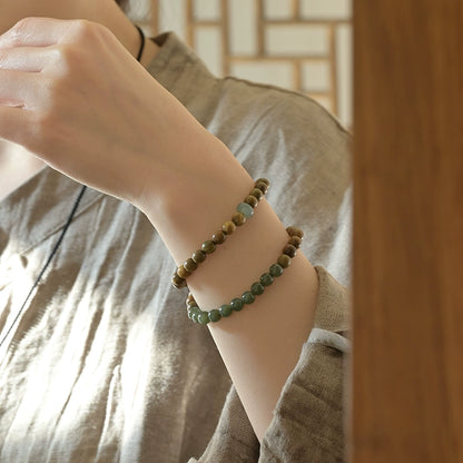 Verawood & Jade Breeze of Luck Mala Bracelet