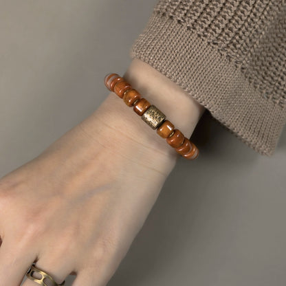 Tibetan Bone Buddha Beads Mala | Courage, Compassion, and Wisdom Bracelet