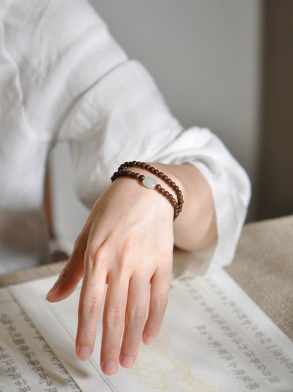 Golden Silkwood & Jade Luck Bracelet - Protection, Vitality & Abundance