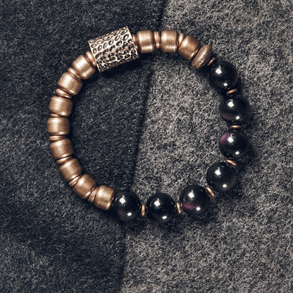 Brass & Stone Abundance Bracelet - Courage & Protection